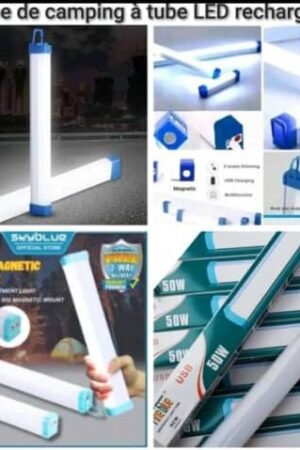 Lampe de camping à tube LED rechargeable